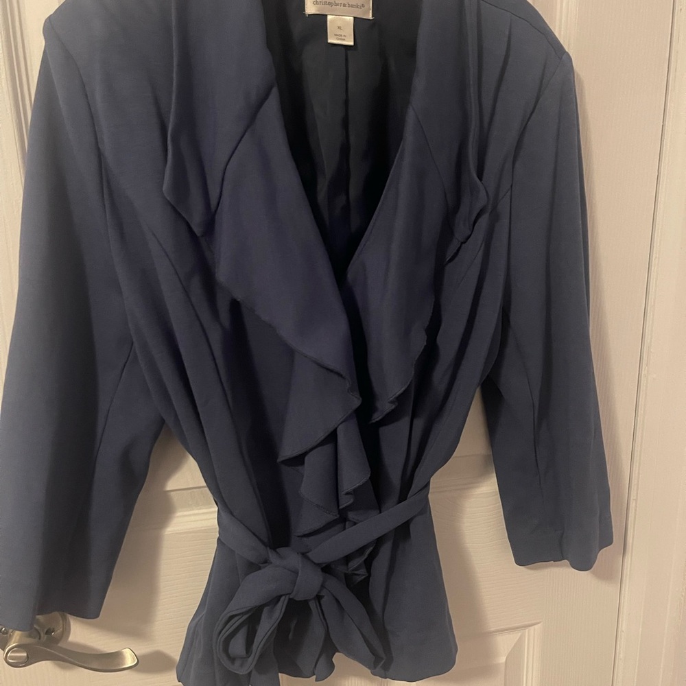 Christopher & Banks Blue Blazer XL